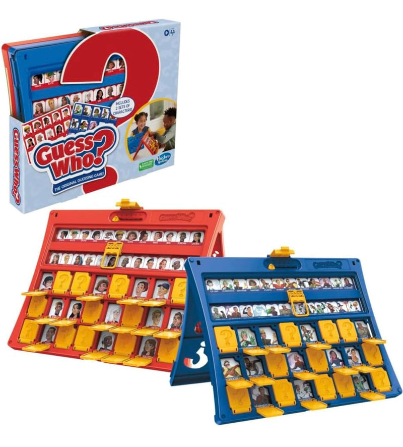 Hasbro Gaming Guess Who? Original Guessing Game, Board Game for Kids Ages 6 and Up For 2 Players, Easy to Load Frame, Double-Sided Character Sheet