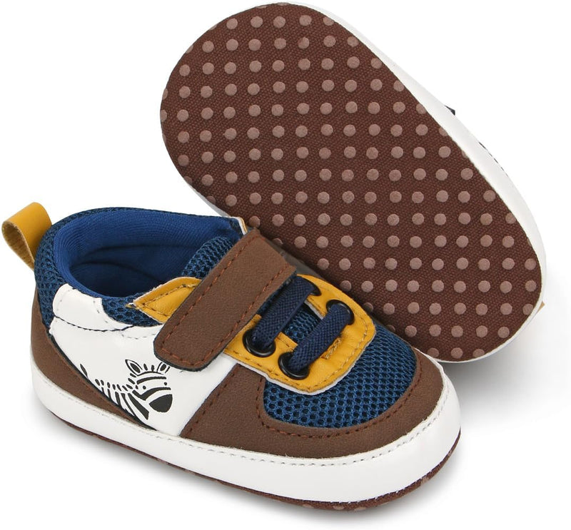 Baby Shoes Boys Sneakers Infant Slip On First Walking Shoes Toddler Crib Shoe Non-Slip Lightweight Shoes