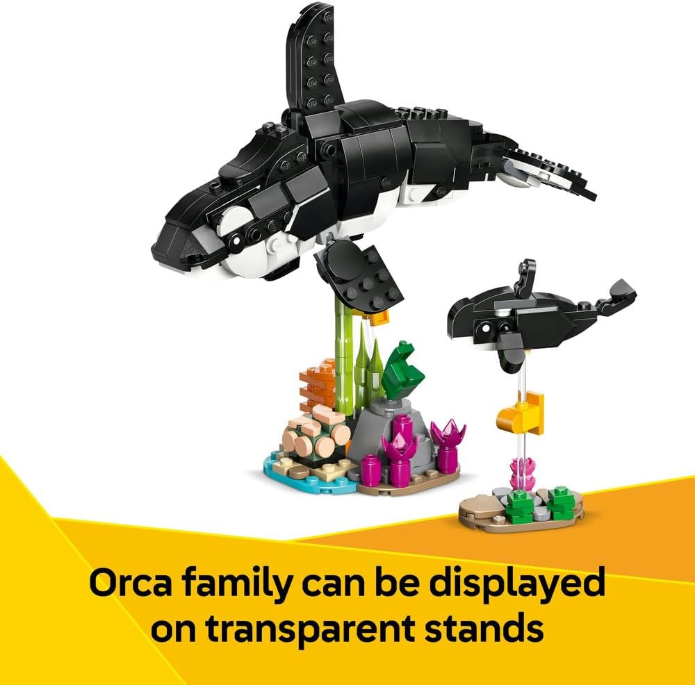 Creator 3in1 Wild Animals: Panda Family 31165 Panda Family Transforms into Penguins or Orca, Animal Toys, Gift for 8+ Year Old Boys & Girls, 626 Pieces – image 4