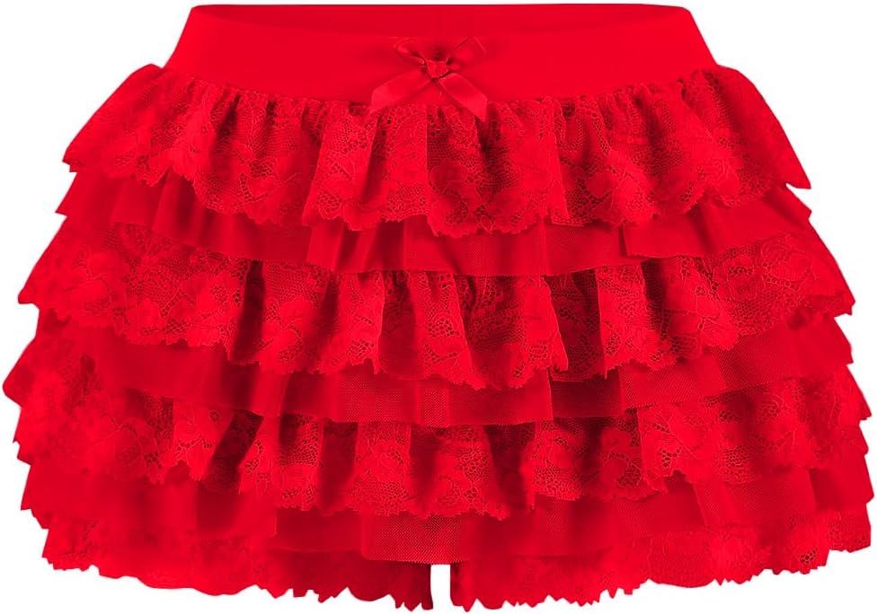 Women Y2K Lace Multi-Layered Bloomers, Lolita Ruffle Shorts, Sexy Short Pumpkin Pants, Elastic Waist Sweet Pettipants โ image 1