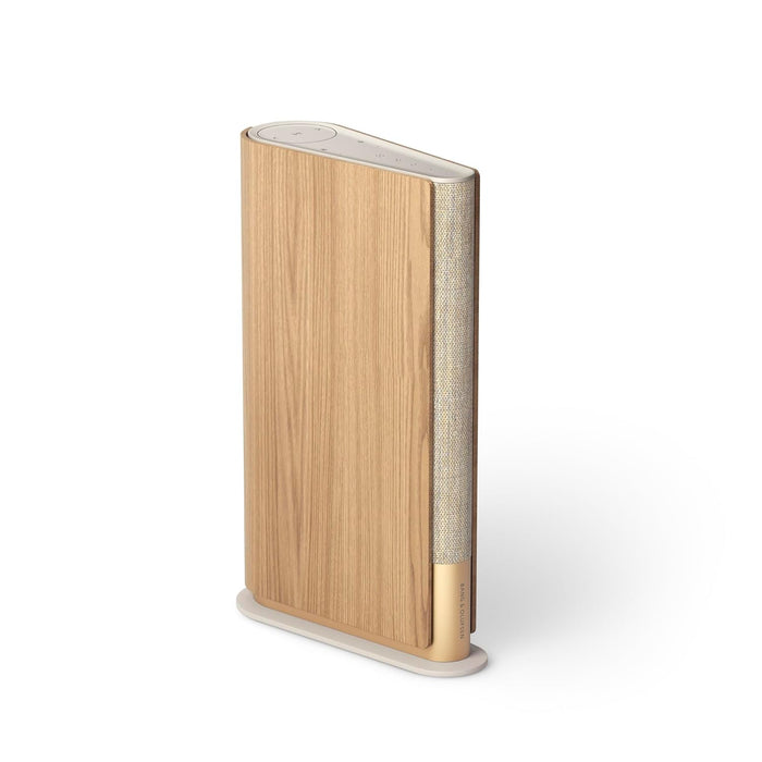 Bang & Olufsen 1273701 One Size Beosound Emerge Wireless Bookshelf Wi-Fi Speaker, Gold Tone/Light Oak Tone