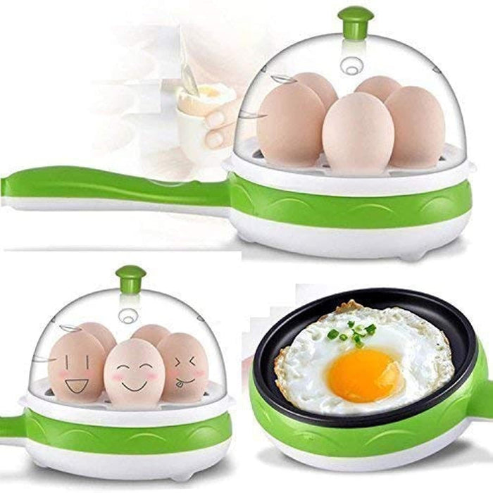 generic Automatic 2 in 1 Multi Functional Electric 7 Egg Boiler Roaster Heater Fryer/Egg Cooker/Steamer with Non-Stick Frying Pan (Multicolour)