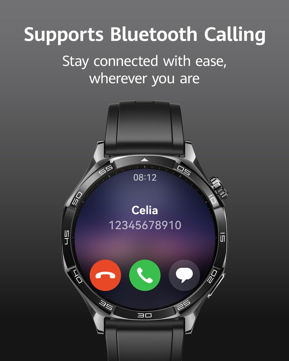 WATCH GT5 46mm Smartwatch, upto14 Days Battery Life, Sharp-Edged Design, Health Tracking, iOS & Android Compatible, 3 Months HUAWEI Care+, Black