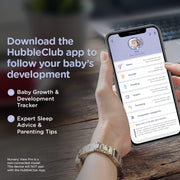 Hubble Nursery View Premium 5 Inch Video Baby Monitor with Room Temperature Sensor, Two Way Talk, Digital Zoom, Soothing Nature Sounds - White