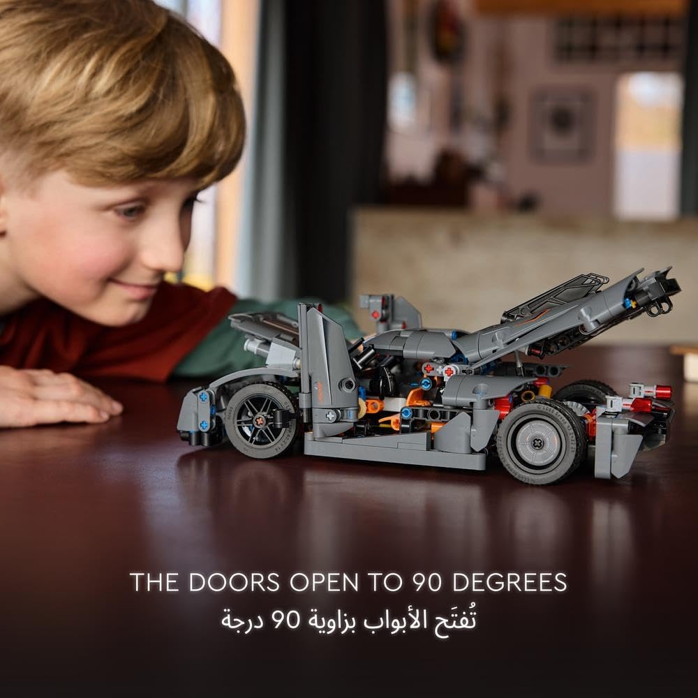 Technic Koenigsegg Jesko Absolut Grey Hypercar, Race Car Building Toy Set for Boys, Girls & Kids Aged 10 Plus, Buildable Vehicle Model Kit, Introduction to Engineering, Birthday Gift Idea 42173 – image 5