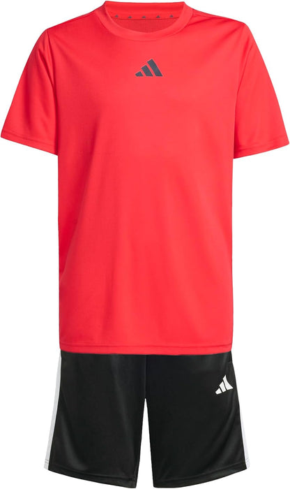 adidas Unisex Kids Train Essentials 3-stripes T-shirt Set TRACKSUIT