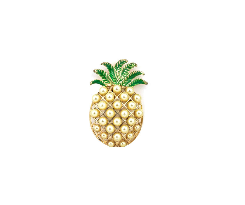Knighthood Pearl Detailing Pineapple Brooch,Suit Stud,Shirt Studs,Lapel Pin Accessories for Men Women, Standard, Enamel, no gemstone