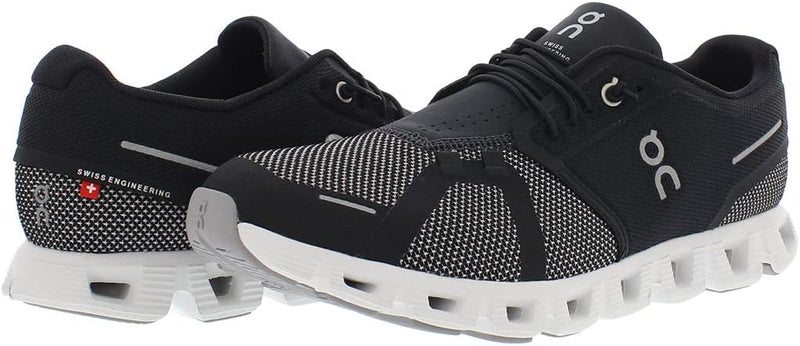 ON Men's Cloud 5 Sneakers, Black/White, 12