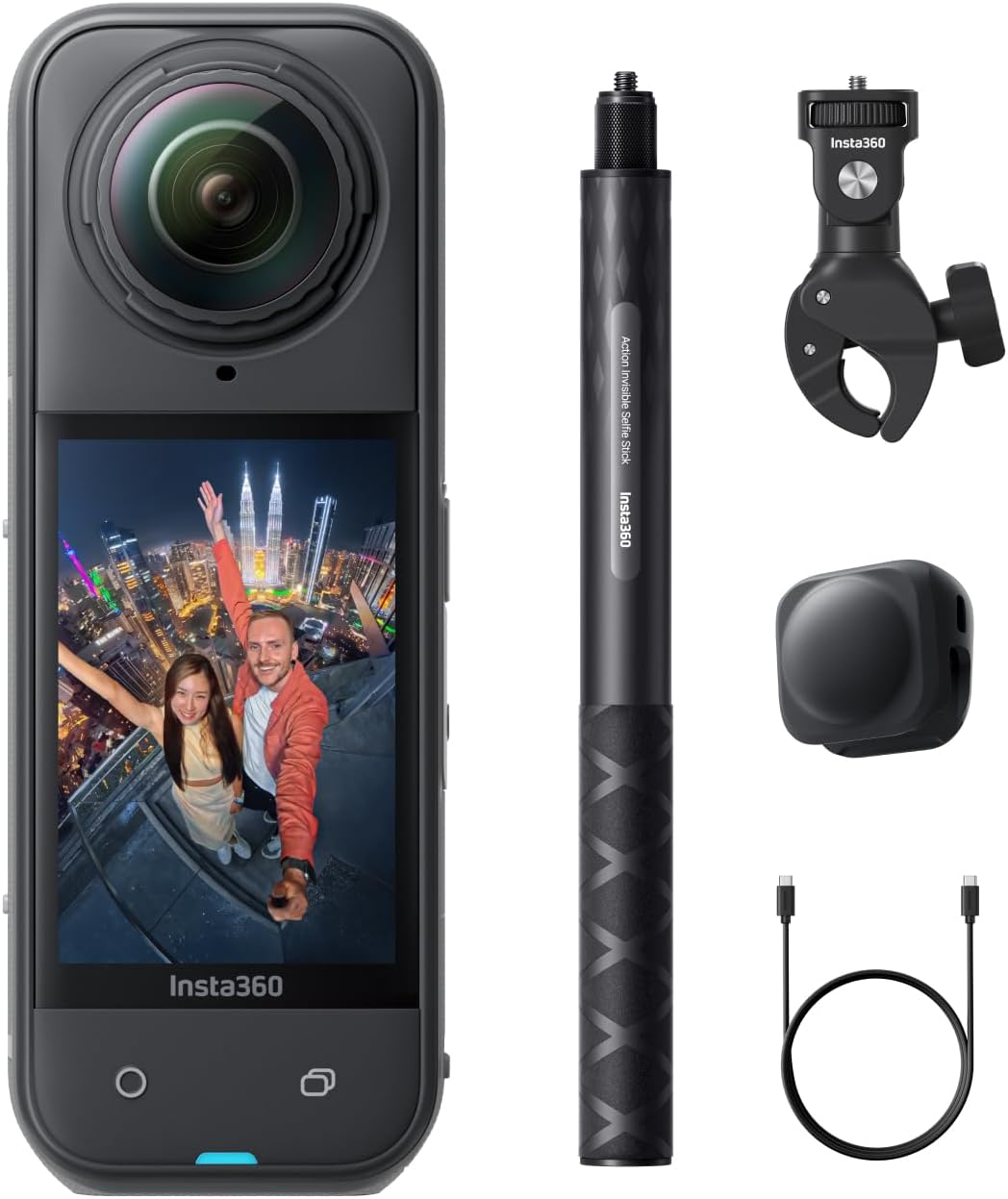 X5 - Waterproof 8K 360 Action Camera, Leading Low Light, Invisible Selfie Stick Effect, Rugged and Replaceable Lens, 3-Hour Battery, Triple AI Chip Design, UAE Version β image 2