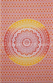Trade Star Mandala bedsheet Indian Bedsheet Large Table Cloth Picnic Mat Bohemian Wall Hanging Bedcover Long Bedspread Vertical Wall Hanging Wall Background Sheet Wall Tapestry (Pattern 17)