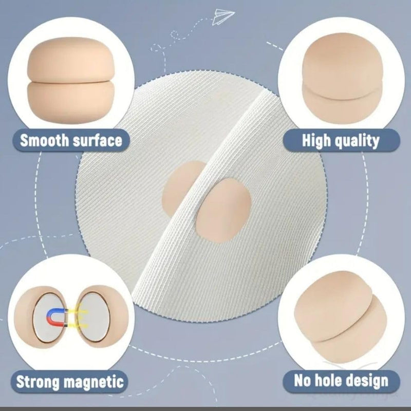 Headscarf Magnet Buckle – 4pcs Pinless Scarf Clips, No Damage to Fabric – Stylish Magnetic Brooch for Hijab, Shawl, Silky Scarf, and Headwrap