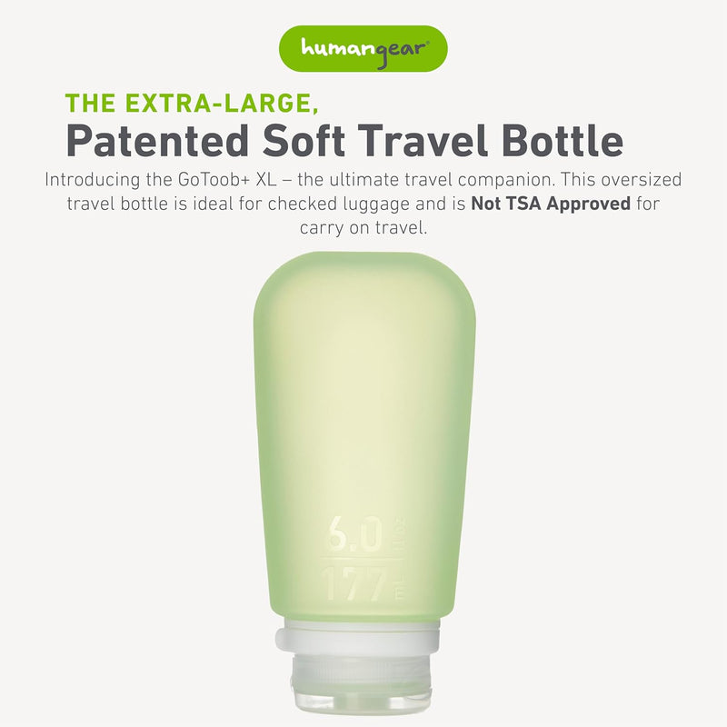 humangear Gotoob+ Silicone Travel Bottle with Locking Cap, XL (6.0oz)