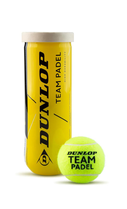Dunlop Team Padel Padel Balls for Leisure and Training Games (Pack of 3)
