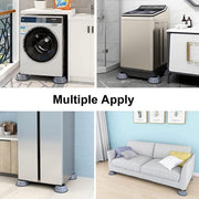 MultiStar®, Refrigerator Stand, Washing Machine Stand, Anti-Vibration Pad, Anti Shock and Noise Reducer Pad, Furniture Base Stand, Fridge Stands, Anti Slip Washing Machine Stabilizer Pack of 4 Grey