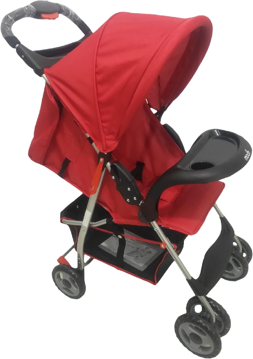 The Moon Brand Bezik One Hand Fold Travel Stroller/Pram Suitable for Newborn/Infant/Baby/Kids with Dual Tray- Leg Rest - Multi-Postion Reclining Seat Suitable For 0 Months+ (Upto 24 Kg) -Cyan Blue β image 7