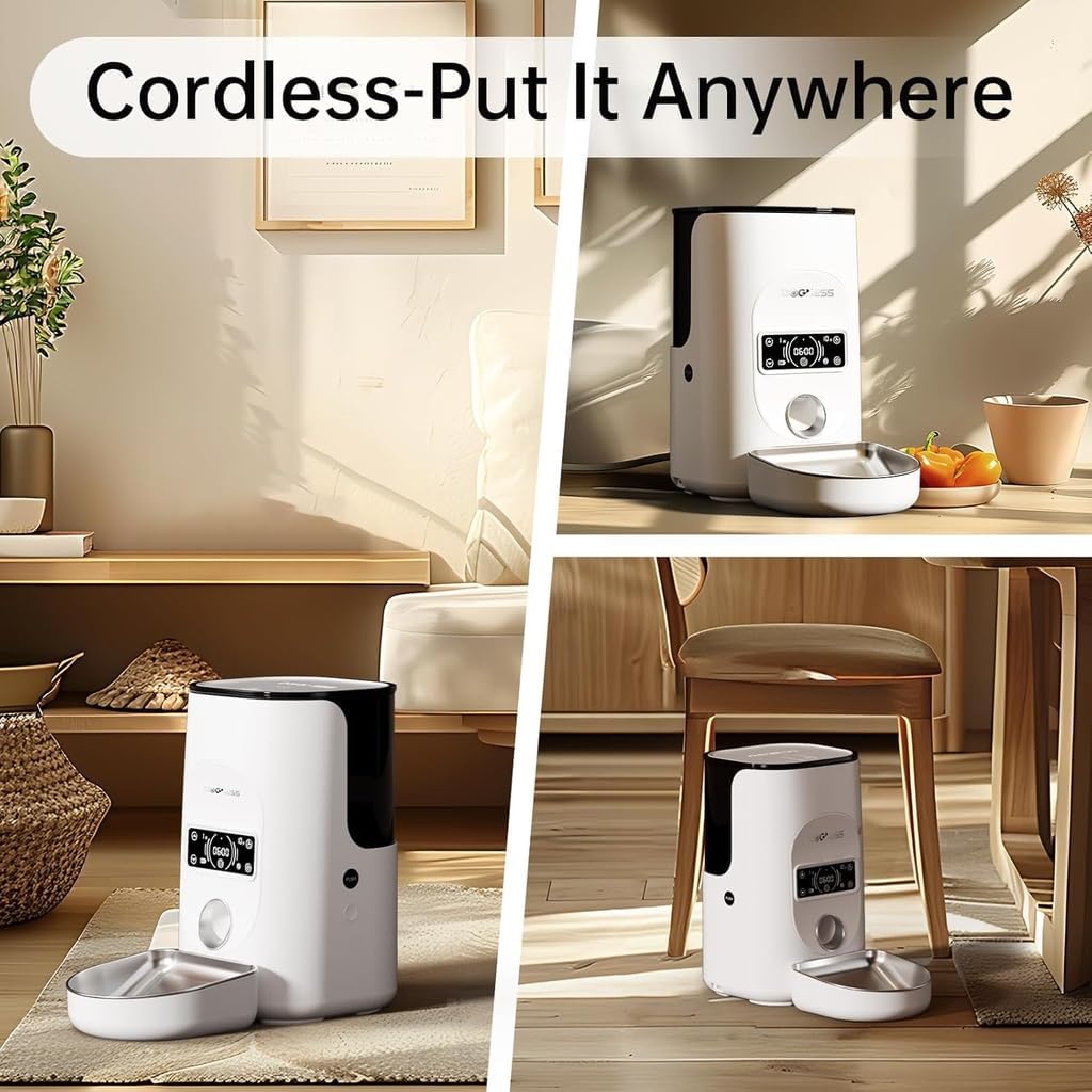 Dogness Rover Automatic Food Feeder For Pets-White – image 3