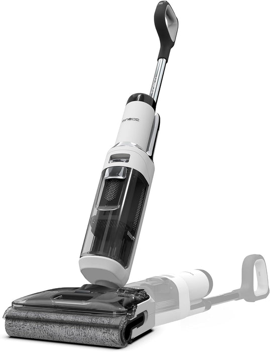 Tineco Floor One Stretch S6 Wet/Dry Vacuum Cleaner, 180° Flat Design Suction Mop 13 cm Lying Height, 70°C 5min FlashDry Self-Cleaning, 3-Sided Edge Cleaning, 40 Minutes Running Time Cleaning Under