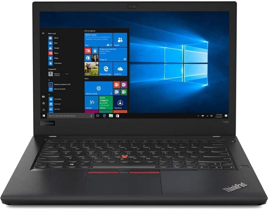 Lenovo ThinkPad T480 14" FHD Business Laptop, Intel Core i5-8250U, 16GB DDR4 RAM, 512GB SSD, CAM, Fingerprint Reader,Backlit Keyboard,Windows 10 Pro 64-bit(Renewed) (Upgraded)