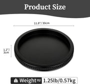 Hanobe Decorative Serving Tray Wood: White Washed Bead Round Tray Decor for Coffee Table Rustic Wooden Trays Farmhouse Centerpiece for Living Room Kitchen Counter