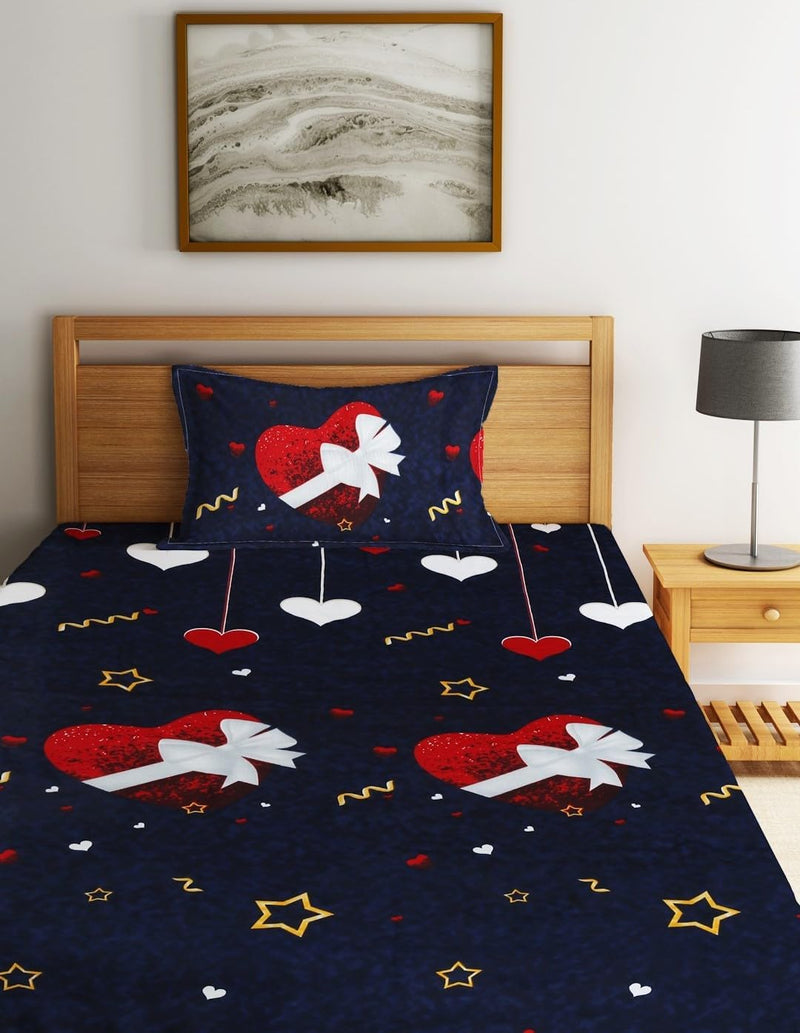 Fashion String 144TC Nature Embrace Lush Green Single Bedsheet with 1 Pillow Cover