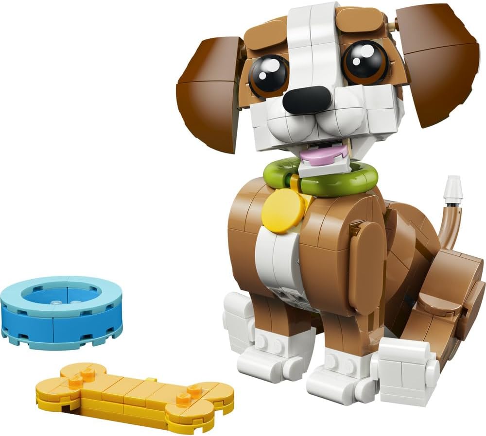 Creator 3in1 Cute Animals: Playful Puppy Dog 31382 Puppy to Squirrel to Duck, Pet Animal Figure, Building Toy, Gift for 8+ Year Old Boys & Girls, 336 Pieces – image 9