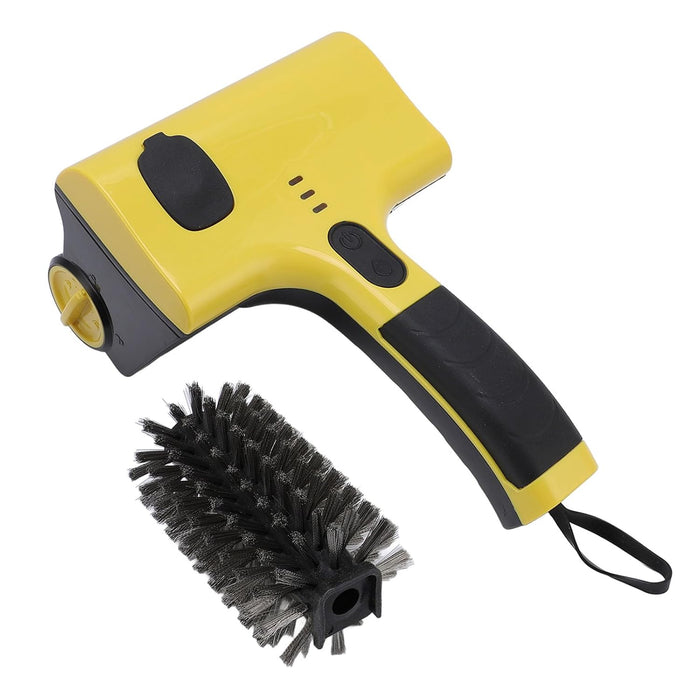 Dpofirs Electric Grill Brush Cordless 2600mAh Battery - BBQ Cleaning with Dual Brush Heads, Adjustable Speed, Spray, Type C Charging