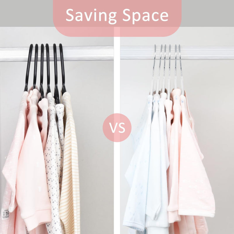 ManGotree Baby Velvet Clothes Hangers, Kids Toddler Children's Hangers for Clothes Space Saving Non-Slip (30 Pack, White)