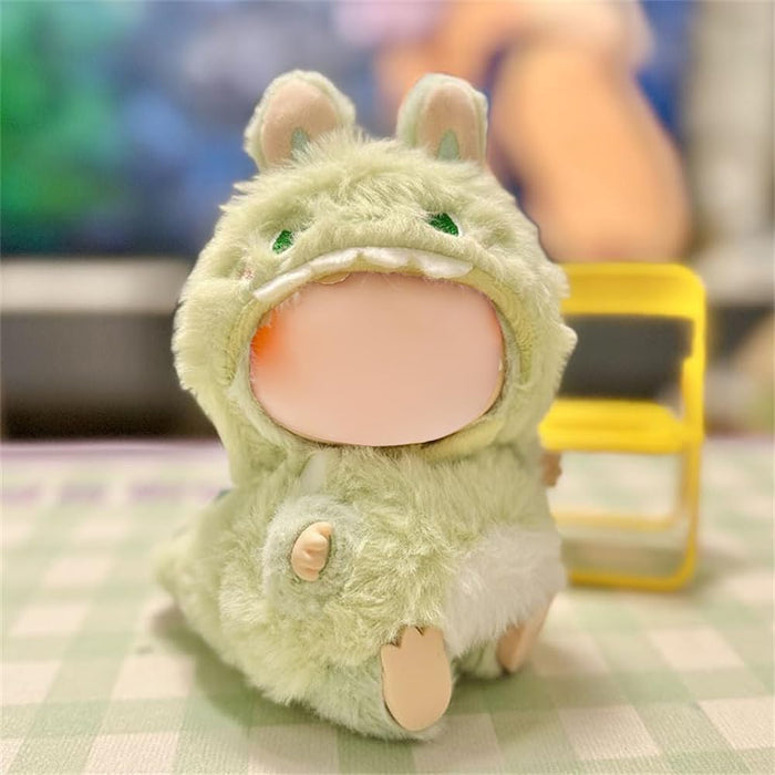 AZONEE Clothes for Labubu Series 17cm Dolls Cute Dinosaur Costume - Premium Collector's Outfit Set, Fantasy Style Clothes & Horn Accessories (Doll Not Included)