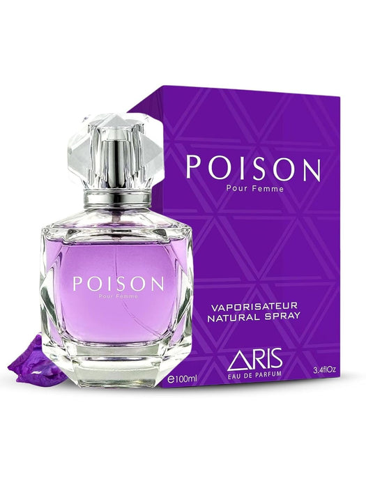 Aris Poison Eau de Parfum ??Woody Perfume for Women, Long-Lasting Ladies' Fragrance, Women's Parfum, Perfume for Women in Travel Size, Floral Fruity Perfume for Women ??Woman Perfume ??100ml