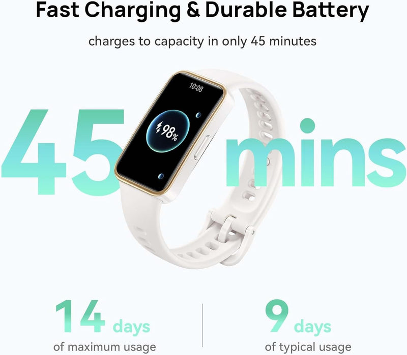 HUAWEI Band 9, Comfortable All-Day Wearing, Sleep Tracking, Fast Charging, Durable Battery, Intelligent Brightness Adjustments, 100 different workout modes, Compatible with iOS&Android, Blue