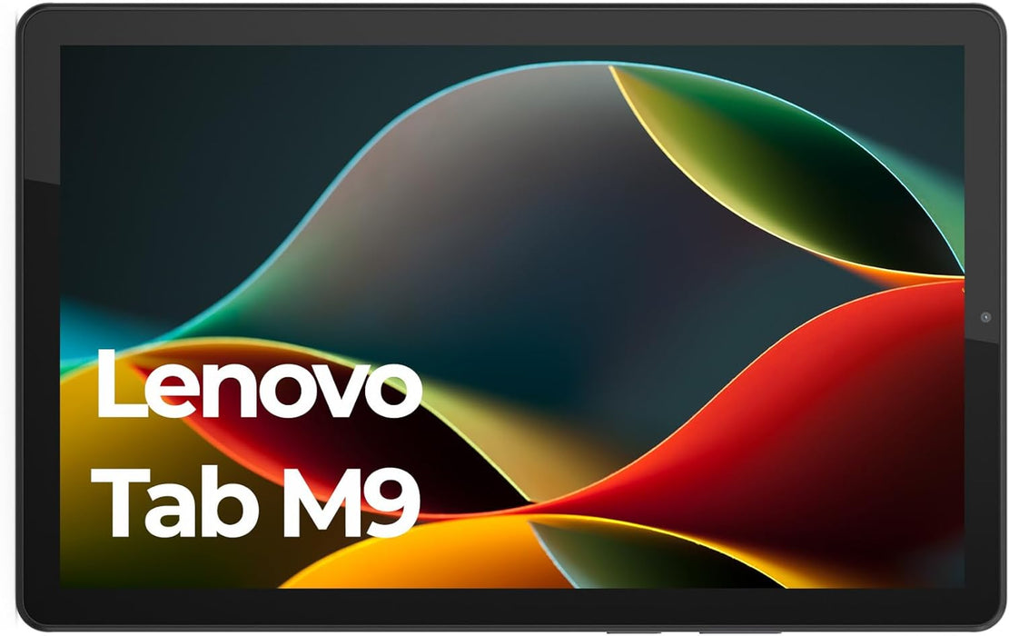 Lenovo Tab M9-9'' HD Touch Tablet (MediaTek Helio G80, 8Cores, 4GB RAM, 64GB eMMC, Android 12, WiFi+Bluetooth) Transparent Case - Grey