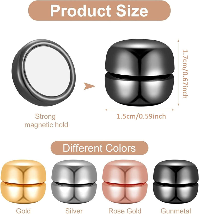 Hijab Magnetic Pins, 4 Pair Pinless Magnetic Hijab Pins Multi-Use Hijab Magnets Commercial Strength Hijab Pins for Women Multi-Use Colorful Scarf