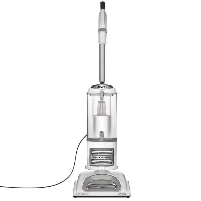 Shark NV356E 31 Navigator Lift-Away Professional Upright Vacuum with Swivel Steering, HEPA Filter, XL Dust Cup, Pet Power, Dusting Brush, and Crevice Tool, Perfect for Pet Hair, White/Silver