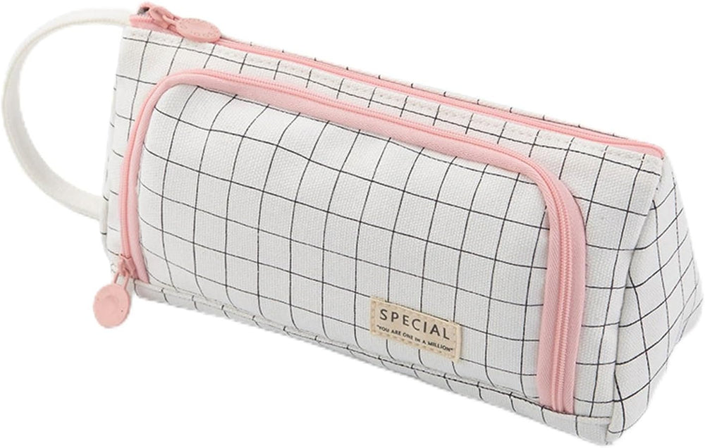 Nyganmelloz Large Capacity Pencil Case Pouch Portable Aesthetic Cute High Big Capacity Pen Cases Office College School Travel Stationery Makeup Storage Bag Box Desk Organizer for Girl Boy Women Men