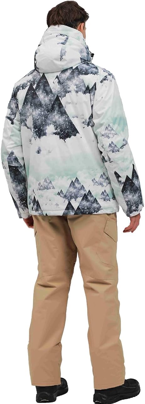 HOTIAN Men's Ski Jacket and Pants Set Snowboard Suit Waterproof SOutdoor Winter Snow Jackets Windproof Mountain Snowsuit