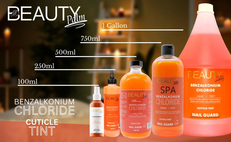 Beauty Palm Benzalkonium Chloride Cuticle Tint, Suitable for All Skin Types, Anti-bacterial, Cleanse the nails in One single Operation, Nail Sanitizer (100)