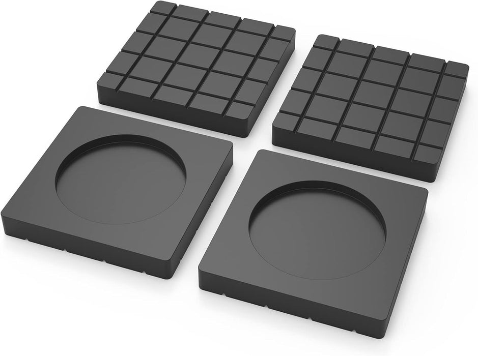 4 PCS Washing Machine Feet Pads, Anti Vibration Pads, Washing Machine Stand Rubber Material Shockproof No Water Accumulation for Washer Dryer Shock and Cancellation