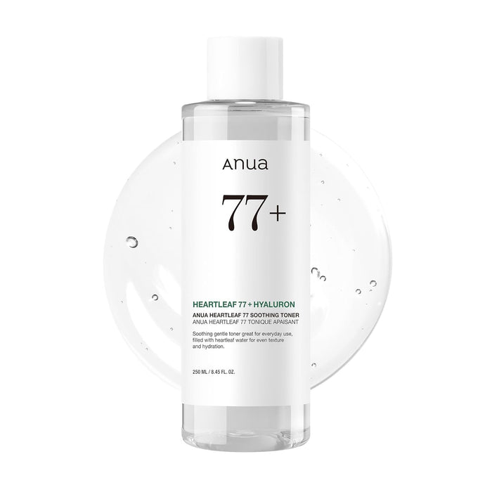 Anua Heartleaf 77% Soothing Toner I pH 5.5 Trouble Care, Calming Skin, Refreshing, Hydrating, Purifying, Cruelty Free, Vegan,(250ml / 8.45 fl.oz.)
