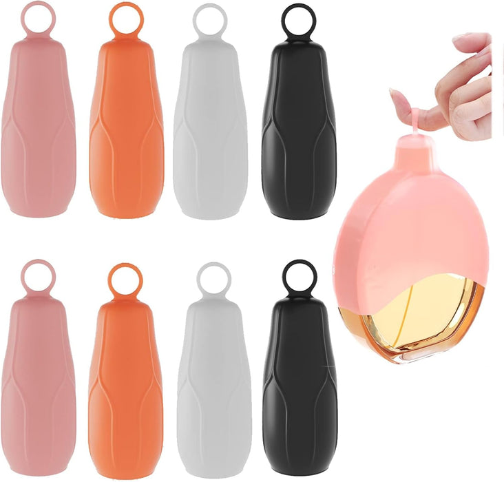 SYOSI 8 Pack Elastic Sleeves for Leak Proofing Travel, Leak Locks Toiletry Skins Travel Bottles Leak Proof Silicone Sleeve Covers for Travel Container in Luggage Reusable Toiletries Accessory