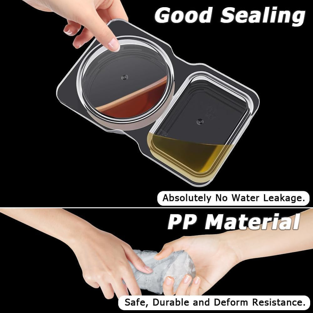 AMERTEER 20 PCS Reusable Snack Container, Leakproof Containers, Disposable Leakproof Food Storage, Compartment Snack Containers with Lids For On-the-Go Meals and Camping Travel Snack