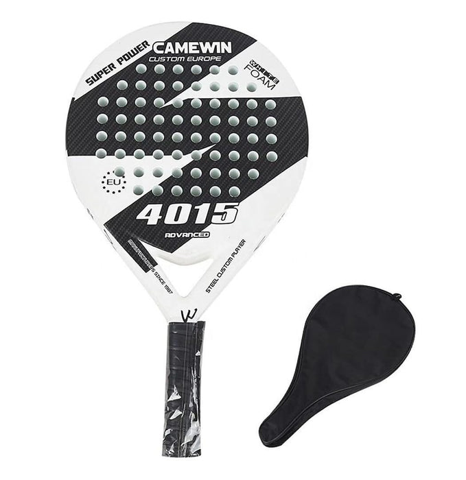 Padel Racket Kaiwei Beach Tennis Racket, 46-47cm Length, 3.8cm Thickness, 27x26cm Hitting Area, 50% Carbon Fiber, 50% Glass Fiber, 360g Weight