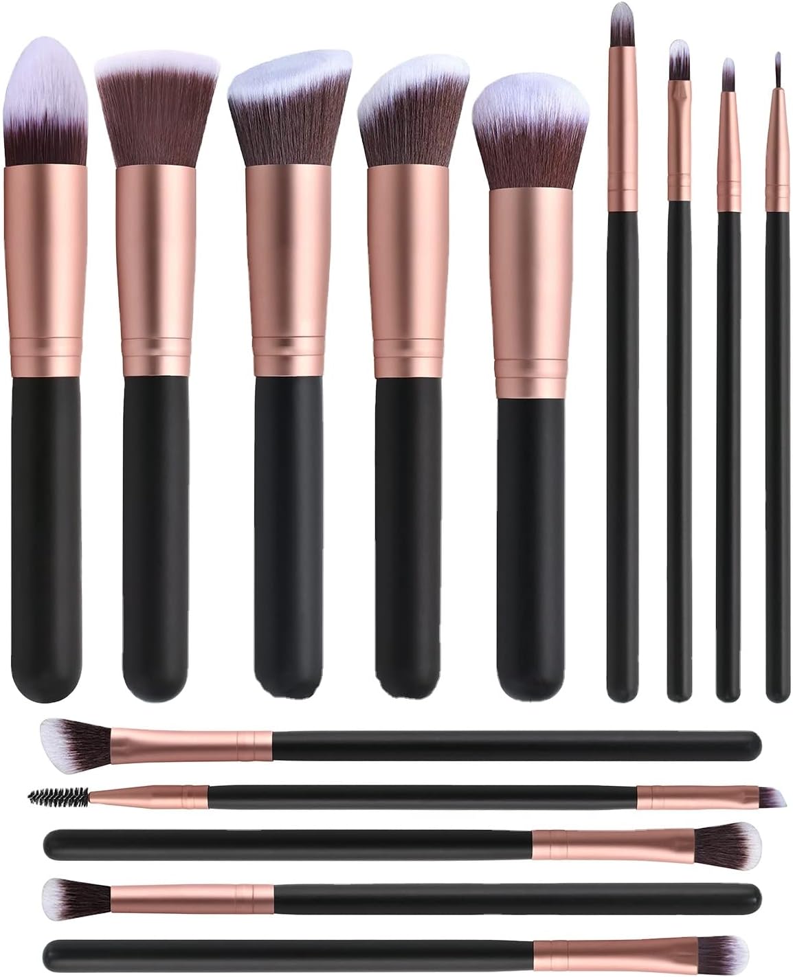 Professional Makeup Brush Set 14-piece Rose Gold – image 1