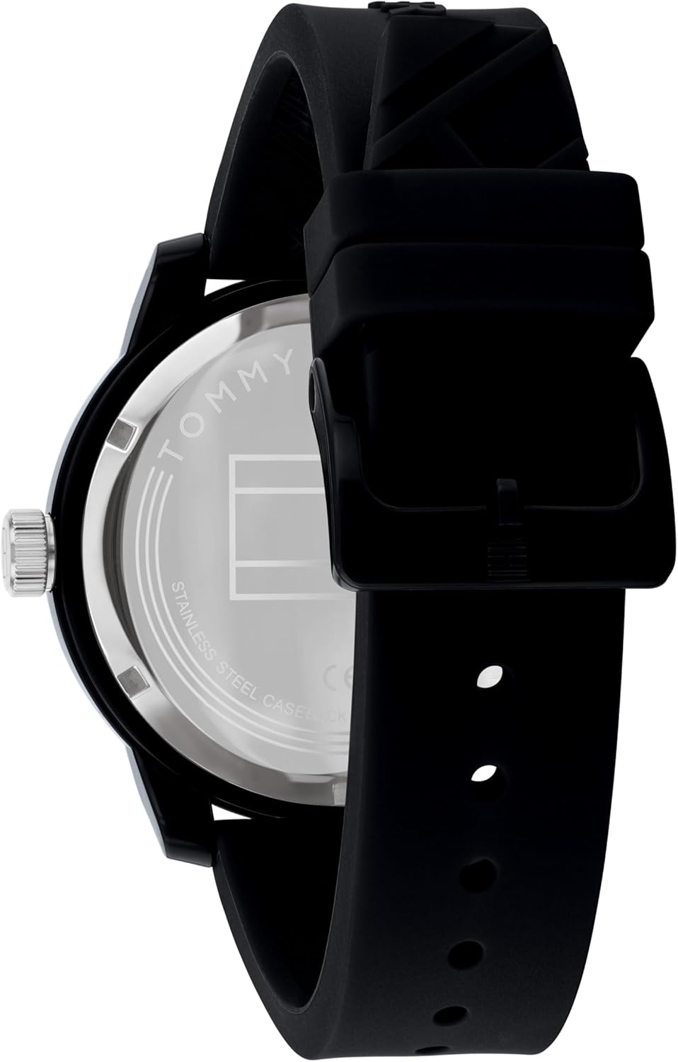 Men's Black Dial Black Silicone Watch - 1791483