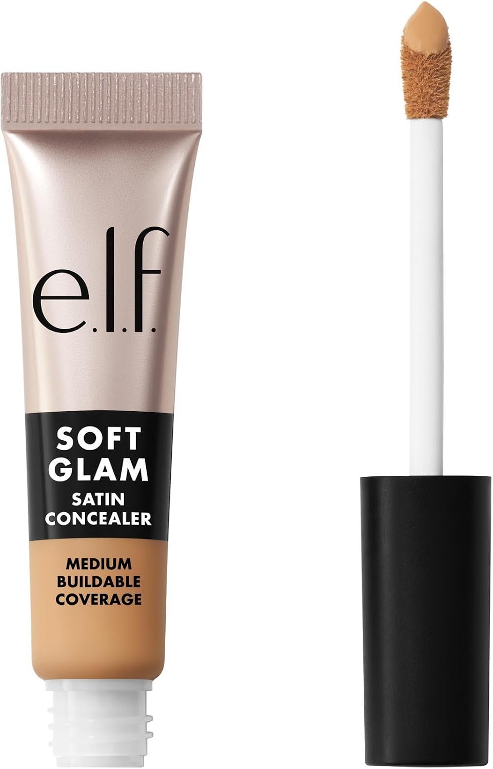 e.l.f. Soft Glam Satin Concealer, Medium Coverage for Impurities and Eye Area, Does Not Soop, Long-Lasting, Vegan and Cruelty Free, 10 Fair Cool