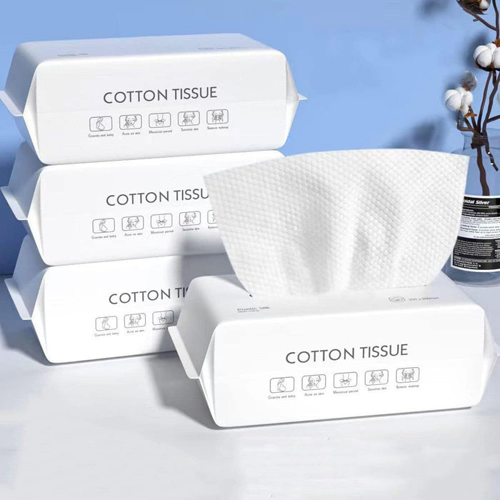 4 packs of disposable soft washcloths, wet and dry make-up remover wipes, dry wipes for washing and drying, facial wipes for cleansing, skin care and make-up removal