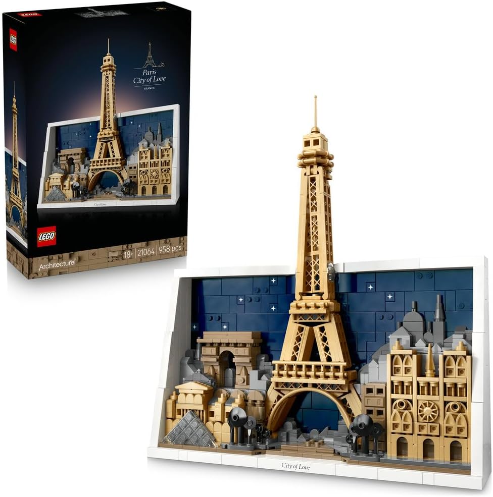 Architecture Paris City of Love - DIY Miniature Model Kit for Adults - Home Decor 3D Wall Art w/Iconic Parisian Landmarks Incl. Eiffel Tower - Gift Idea - 21064 – image 1