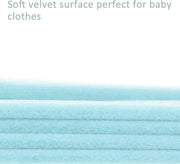 ManGotree Baby Velvet Hangers, Infant and Toddler Hangers, Non-Slip Children Hangers, Ultra-Slim Space Saving Kids Hangers, Sturdy Clothes Hangers 15 Pack (White)