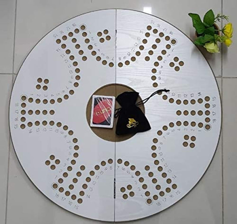 jackaroo board Foldable game, Familly Fun, Indoor Outdoor, white colour, one side 4 player one side 6 player, لعبة جاكرو قابلة للطى 4 لاعبين على وجه والوجه الاخر 6 لاعبين تاتى مع الاحجار واوراق