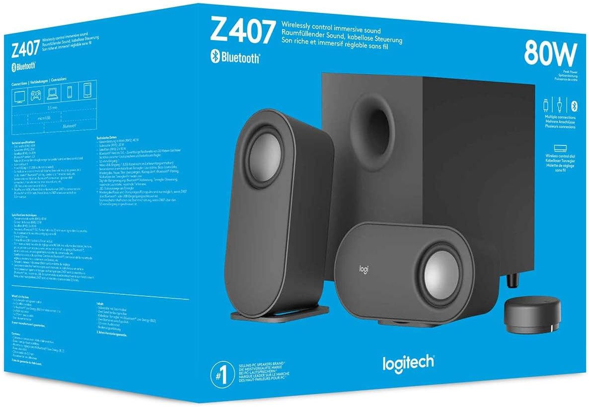 Logitech Z407 Bluetooth Computer Speakers With Subwoofer And Wireless Control, Immersive Sound, Premium Audio With Multiple Inputs, Usb Speakers – image 8