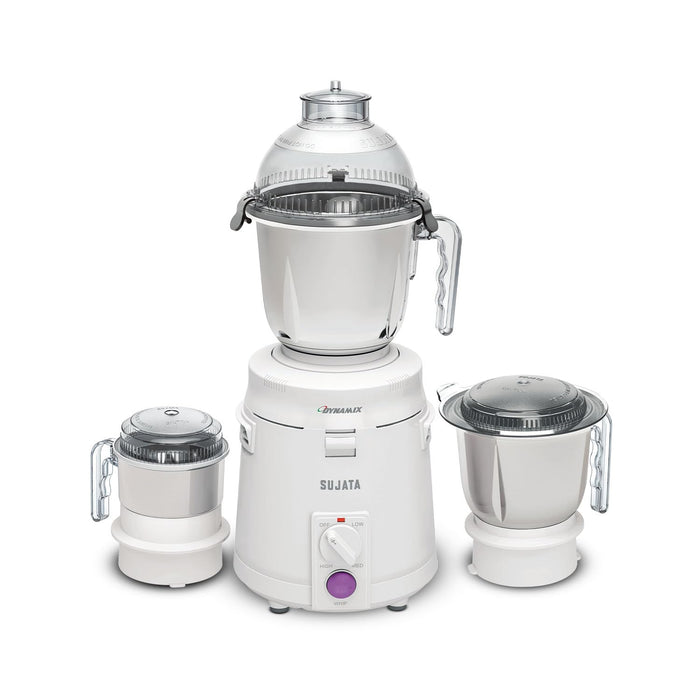 Sujata Dynamix, Mixer Grinder, 900 Watts, 3 Jars (White)